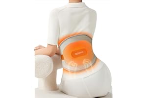 IKEEPFIT® Heating Pad for Back Pain Relief: MAXwarm® 3.0, Portable Cordless Heat Pad with Massager for Period Cramps, 8000mAh Large Battery, FSA Eligible HSA, Christmas Gift for Women Men 90-310 lbs