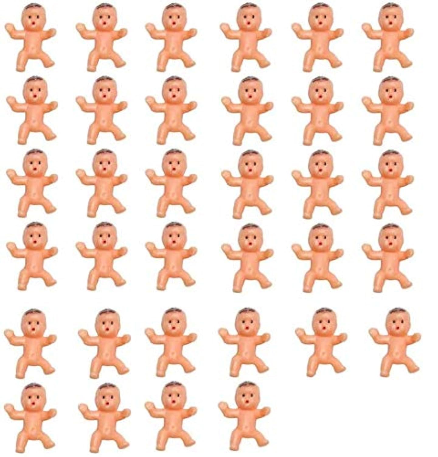 POFET 100pcs 1Inch Mini Plastic Baby Favor Supplies for Baby Shower and Ice Cube Game