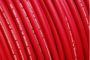 TEMCO INDUSTRIAL TEMCo WC0030-75 ft 2/0 Gauge AWG Welding Lead & Car Battery Cable Copper Wire RED | MADE IN USA
