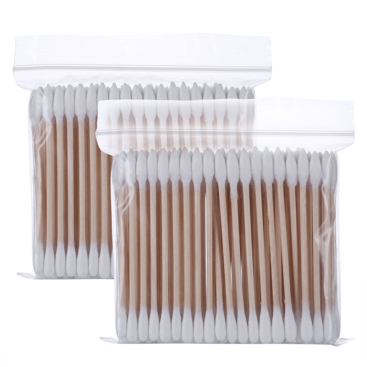200pcs 3 Inch Double Tipped Cotton Swabs with Wooden Handle Precision Cotton Tipped Applicator