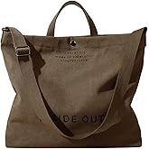Huwzder Women Large Canvas Tote Handbags Casual Shoulder Work Bag Crossbody Top Handle Bag Cross-body Handbags