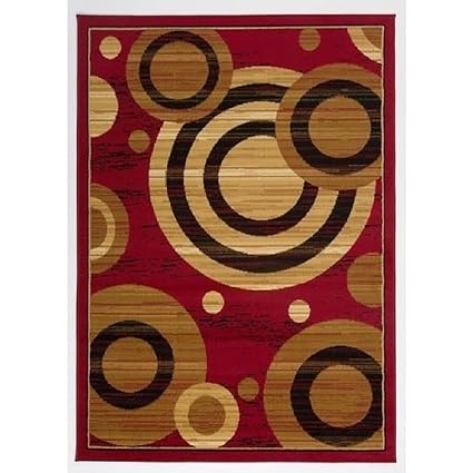 Amazon Com Earthy Geometric Polka Dots Pattern Area Rug