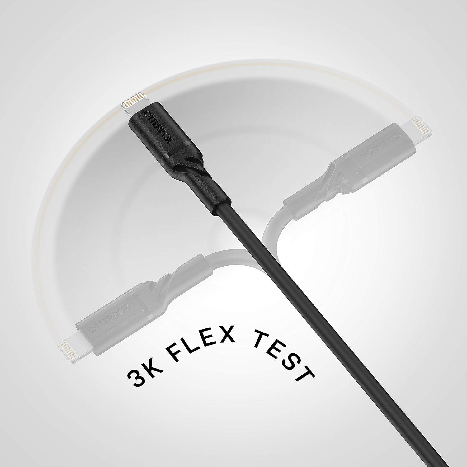 OtterBox Reinforced USB-A to USB-C Cable, Charging Cable for Smartphone and Tablet Ultra-Rugged, Bend and Flex Tested, 2M, Black - Image 4