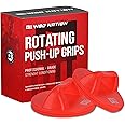 WOD Nation Rotating Push Up Bars | Pushup Handles for Floor with Wide Grips, Non Slip Pads | Floor Pushup Bars to Prevent Wrist and Elbow Strain - Essential Strength Training Equipment for Men, Women