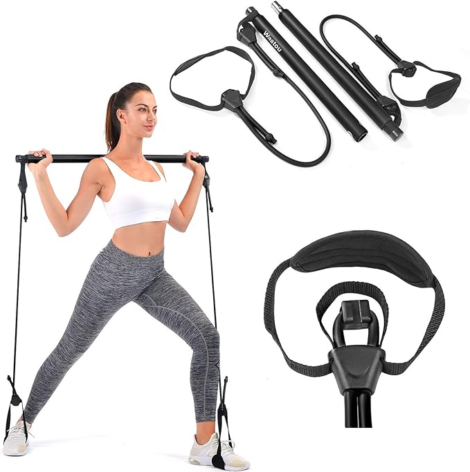Build Muscle Max4out Pilates Bar Kit Portable Pilates Stick for Home