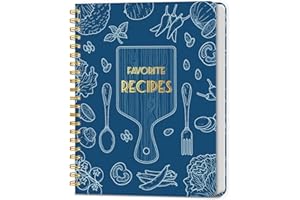 LuBudingJoy Blank Recipe Book to Write in Your Own Recipes, Full Page Sprial Hardcover Personal Recipe Organise, Recipe Journ