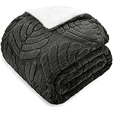 Whale Flotilla Sherpa Fleece Twin Size Blanket for Bed, 60x80 Inch Reversible Lightweight Blankets for All Season, Soft and Warm, Grey