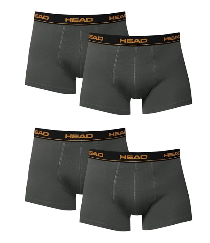 HEAD Herren Boxershorts 841001001 4er Pack, Wäschegröße:L;Artikel:841001001-862 dark shadow