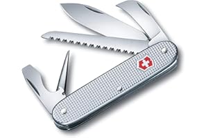 Victorinox Swiss Army 7 Swiss Army Knife, 7 Function Swiss Made Pocket Knife with 2 Blades (Large and Pruning Blade), Wood Sa
