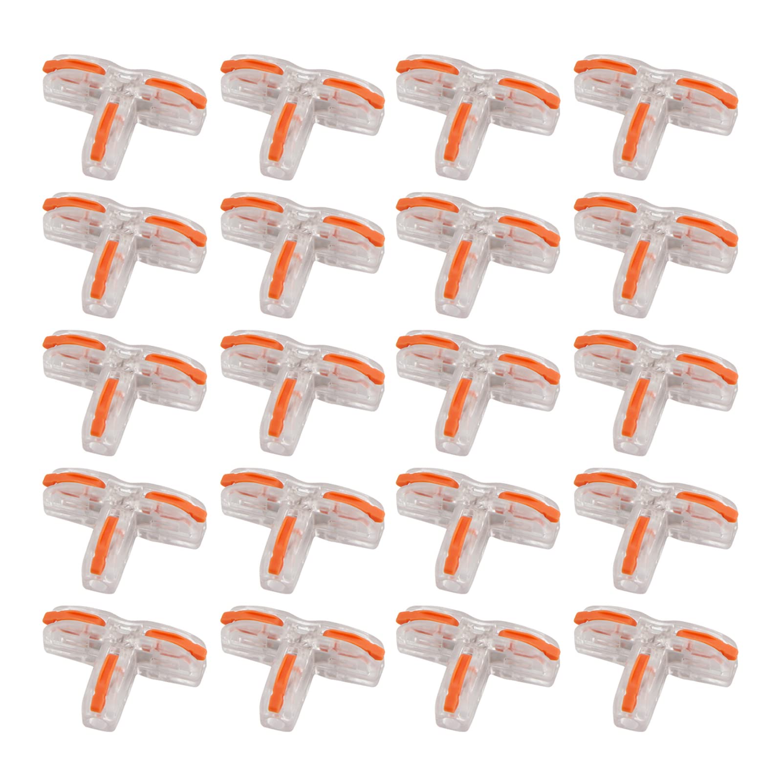 20 Pcs Electrical Connectors Block 3 Way Electric Wire Connectors Quick Connector Cable Clamp for Building Wiring and Flexible Wire