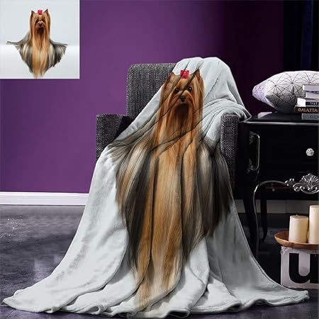 Amazon Com Fenlin Yorkie Throw Blanket Cute Photo Of Yorkshire