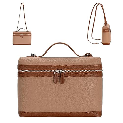 Rynsen Crossbody Bag Purses for Women Trendy Vegan Leather Shoulder Bag for Women Satchel Purse Brown
