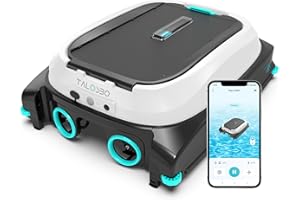 TALOSBO Pleco SK01 Solar Powered Robotic Pool Skimmer with APP Support, 24/7 Cleaning, Two Charging Modes, Smart Obstacle Avoidance, 7L Filter Capacity, Ideal for All Pool Surfaces