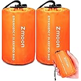 Zmoon Emergency Sleeping Bag Survival Bag, Portable Waterproof Thermal Bivy Sacks,Bivvy Bags,Camping Mylar Sleeping Bag Survival Gear Emergency Blankets Survival Shelter