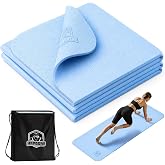 HAPBEAR Foldable Yoga Mat -72"x24"x0.24" (6mm), Non-Slip TPE Exercise Mat | Ideal for Home Workout, Yoga, Pilates, Stretching &amp; Travel, Durable &amp; Eco-Friendly, Includes Carry Bag