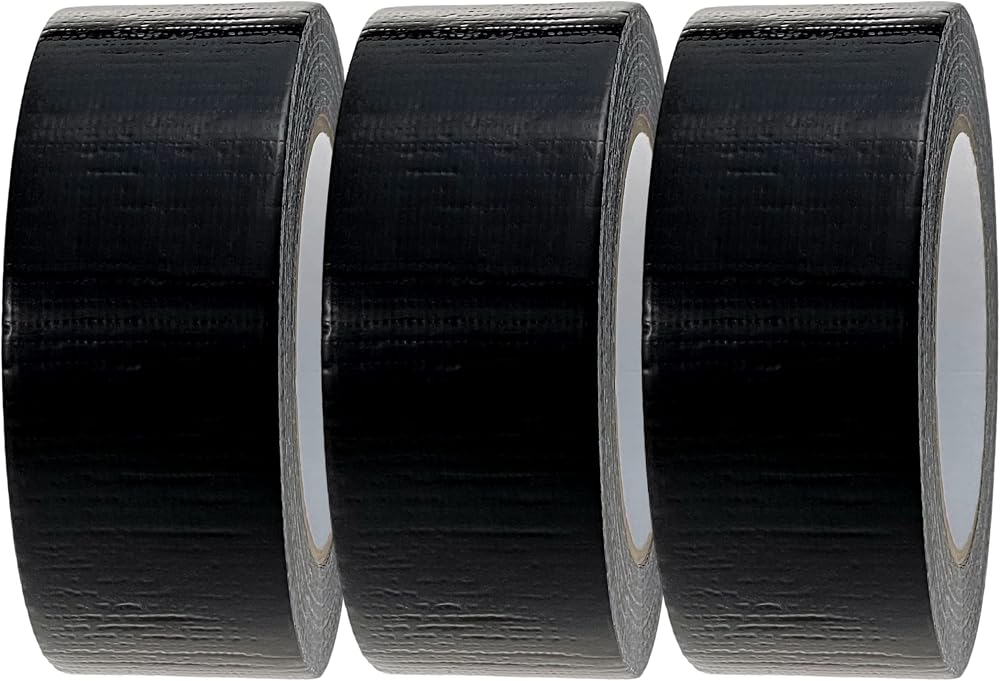 Crimson Starfish Black Duct Tape 3 Rolls 48mm x 45m Gaffer Tape