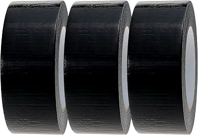 Crimson Starfish Black Duct Tape 3 Rolls 48mm x 45m Gaffer Tape