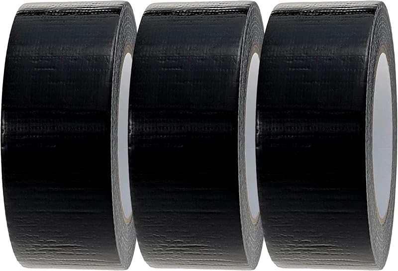 Crimson Starfish Black Duct Tape 3 Rolls 48mm x 45m Gaffer Tape