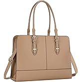 Laptop Bag for Women Leather Work Tote 15.6 Inch Laptop for Computer Messenger Bag Waterproof Briefcase Business Office Professional Large Capacity Handbag Shoulder Teacher Nurse Bag