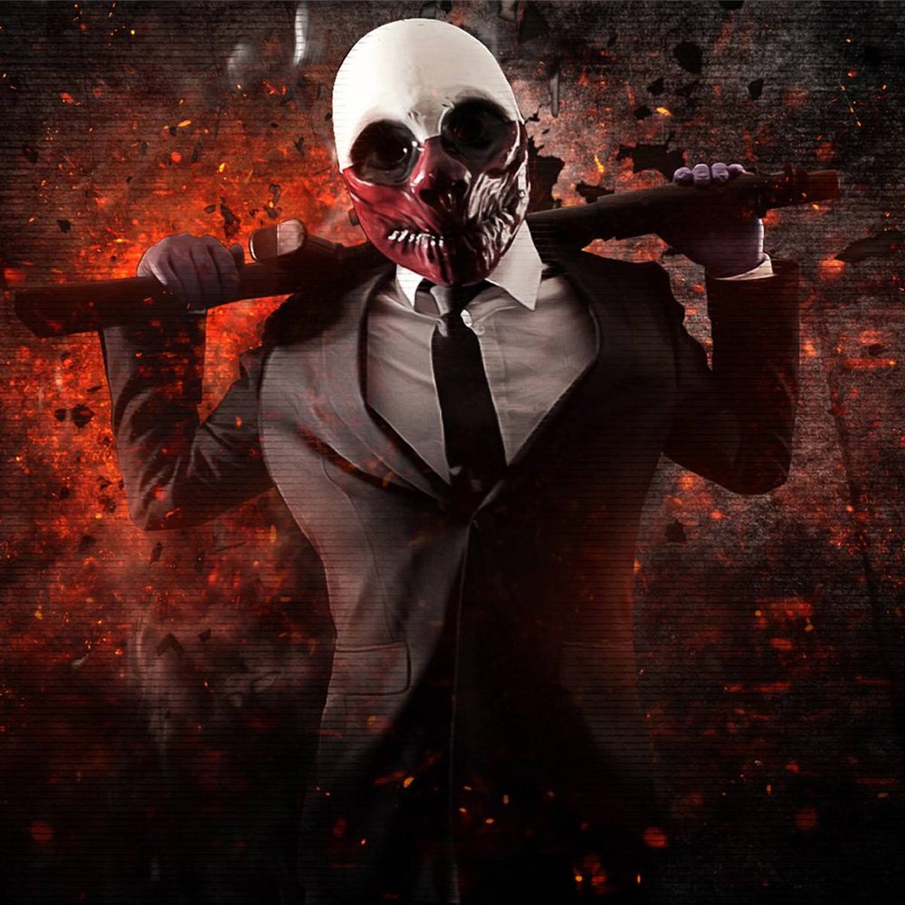 CCOWAY Halloween Máscara, Payday 2 Tema Terror Cosplay Party Máscara (Wolf)