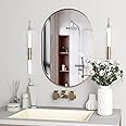 NEUWEABY Oval Bathroom Mirror Capsule Wall Vanity Mirror, 24"x36" Pill Mirrors Wall Mounted Mirror, Large Modern Mirror with 