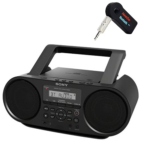 Sony Portable Cd Player Boombox, Bluetooth Stereo Sound System for Home