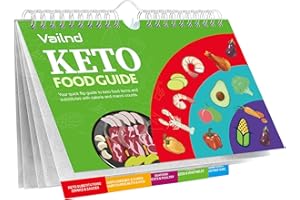 Keto Food Cheat Sheets Magnets Booklet, Keto Diet Beginners Guide, Keto Food Cookbook Magnetic Chart, Ketogenic Diet Weight Loss Low Carb Meal Plan from Vailnd