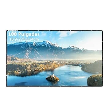 Excelvan - PVC Pantalla Plegable para Proyector 100