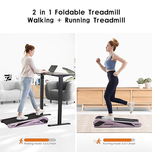 Egofit Walker Pro M1 Sakura Pink Smallest Under Desk Electric Walking  Treadmill for Home, Small Compact Trea