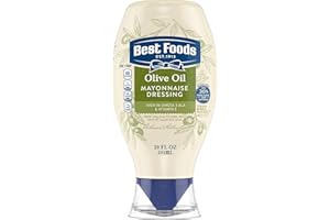 Best Foods Mayonnaise Dressing Olive Oil Mayo Squeeze Condiment for Simple Meals Rich in Omega 3-ALA 20 oz