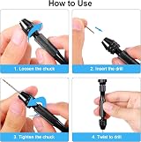 Linkstyle 31Pcs Pin Vise Drill Bit Set 0.5-3.0mm Precision Micro Twist Bits view 6