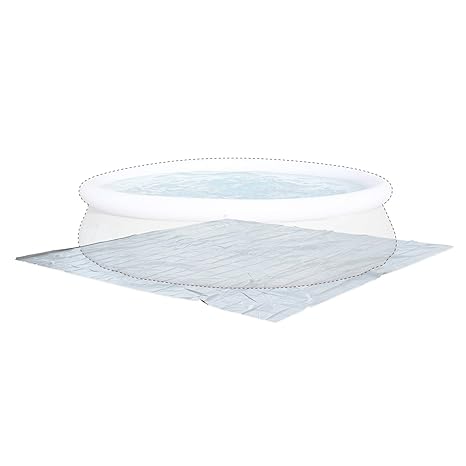 Kit Piscine Géante Complet Saphir Grise Autoportante Ovale 73x36m Avec Pompe De Filtration Bâche De Protection Tapis De Sol Et échelle