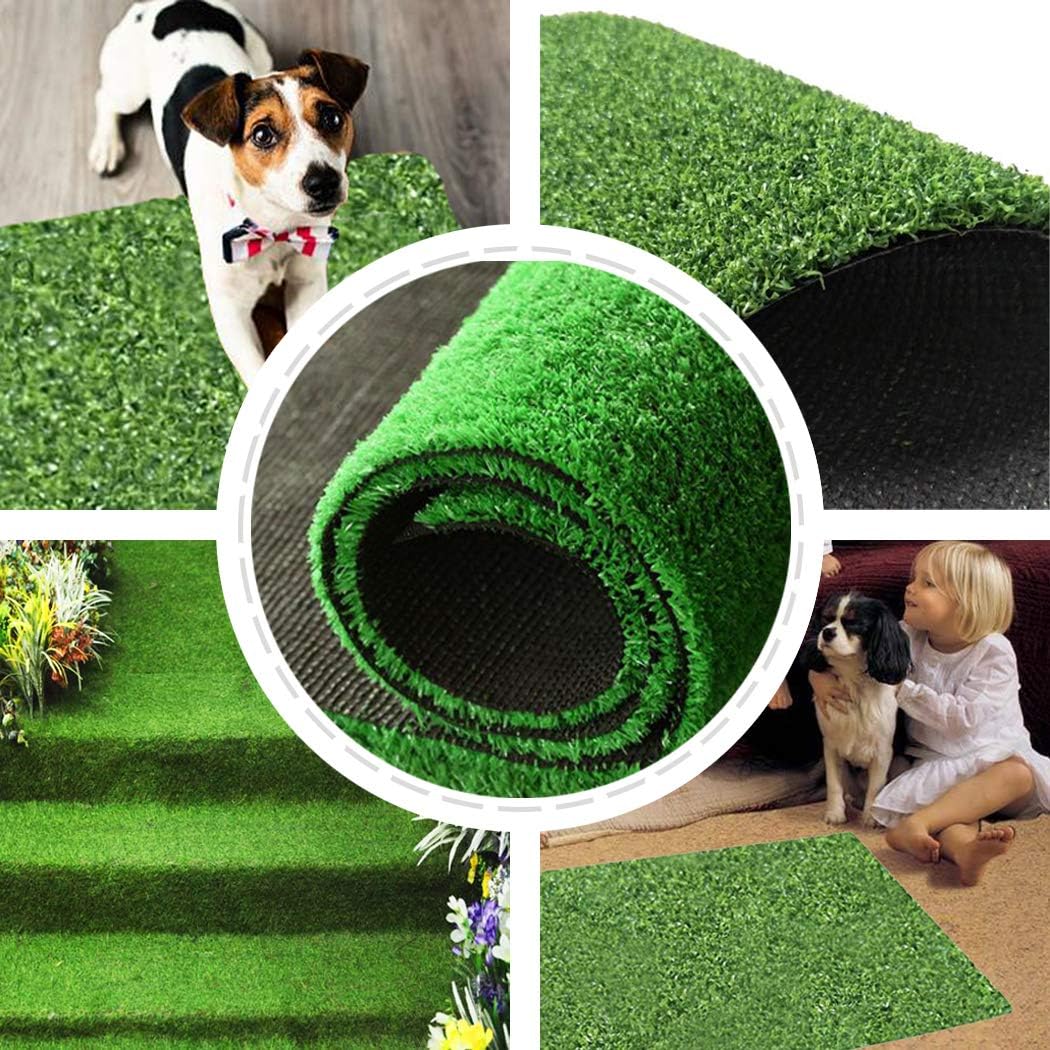 ColorMilky Artificial Grass for Dogs Wee Wee Pee Pad Puppy Turf Training Pad Replacement for Pet Dog Potty System Toilet Trainer