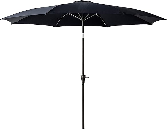 Amazon Com C Hopetree 11 Ft Outdoor Patio Market Umbrella With Tilt Black Garden Outdoor