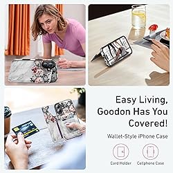 Goodon for iPhone 16 Case Wallet - Flip Folio