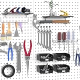 FRIMOONY Pegboard Hooks Assortment 146PCS with 60 Peg Locks Tool Organizer view 7