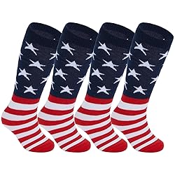 Zando 4 Pairs Toddler Blue Soccer Socks Boys