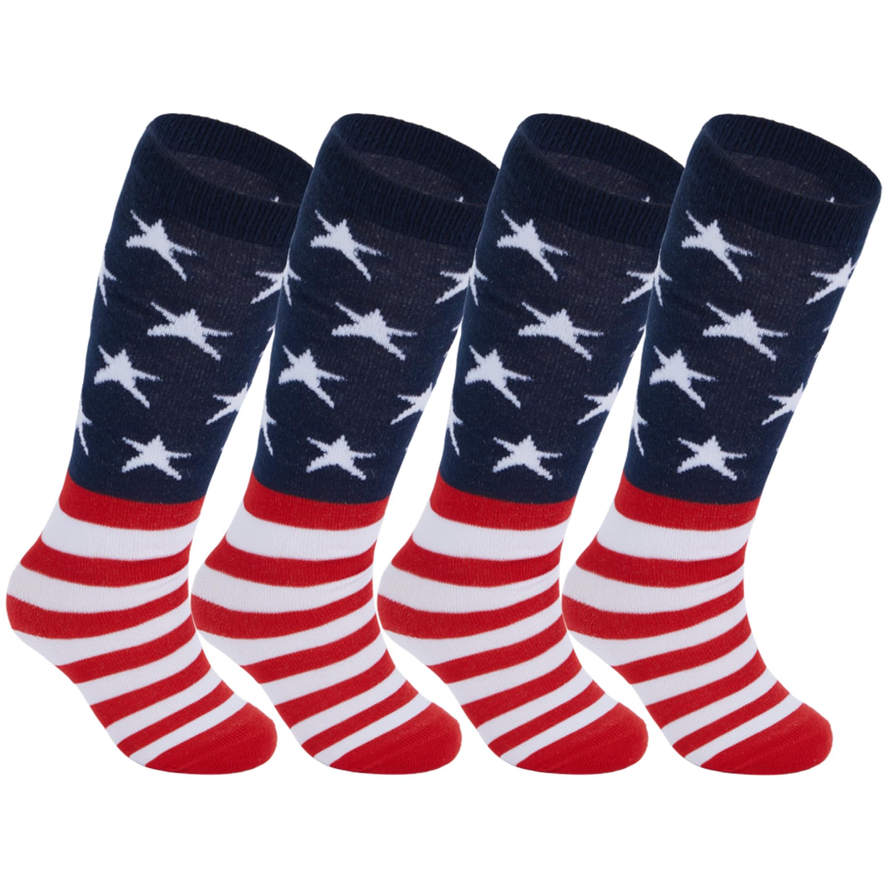 Zando 4 Pairs Toddler Blue Soccer Socks Boys