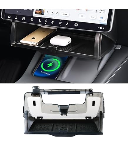 Yumzeco Center Console Organizer Tray Mat Compatible With Tesla Model S Model X 2022 - View #6
