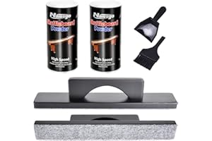 Naissgo 2 Pack High-Speed Shuffleboard Sand Set with Shuffleboard Brush, 14 Oz Shuffleboard Wax Powder Fast with Shuffleboard Table Accessories-Shuffleboard Sweep, Small Brush and Small Plastic Pan
