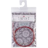 ChiaoGoo 22-Inch Twist Lace Interchangeable Cables, Large, Red