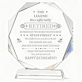 Happy Retirement Gifts for Men Women Present Decorations Crystal Plaque Keepsake Different Best retire Plaque Inspirational Gift for Retired Friends Boss Coworker Teacher mam (Retirement Gift)