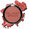 Palladio Matte Blush, Brushes onto Cheeks Smoothly, Soft Matte Look and Even Finish, Flawless Velvety Coverage, Effortless Blending Makeup, Flatters the Face, Convenient Compact, Poised