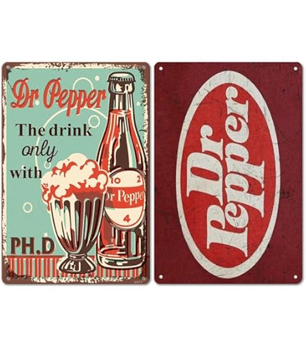 Amazon.com: Agedsign Dr.Pepper Vintage Metal Tin Sign for Home Bar