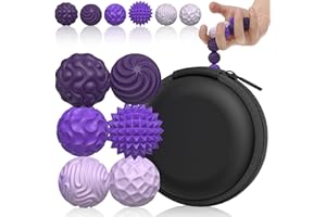 PARTY TONIGHT Silicone Magnetic Balls, Fidget Toys for Adults & Teens, 6PCS Stress Balls Sensory Toy, Quiet Magnet Desk Fidgets with Textured, ADHD Anxiety Relief Items, Fun Stocking Suffers Gifts (Purple)