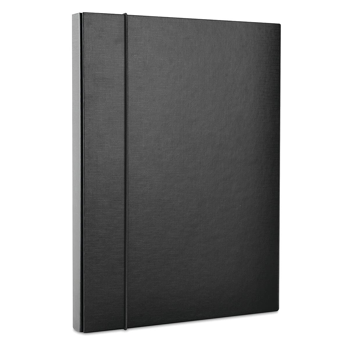 Elasticated File Box OFFICE PRODUCTS PP A4/40 Black/Document Archiving/Type-Expandable/Kind-with Eraser/Material-Cardboard/PP/Coating-Single-sided/Colour-Black/Format-A4