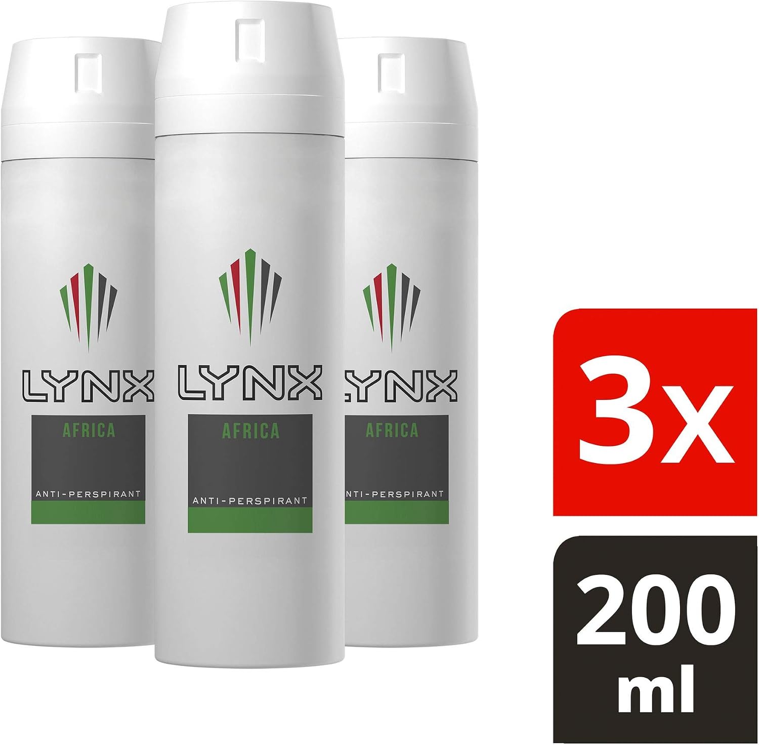 Lynx Africa Anti-Perspirant Deodorant Spray for Men 200 ml Pack of 3 - Image 3