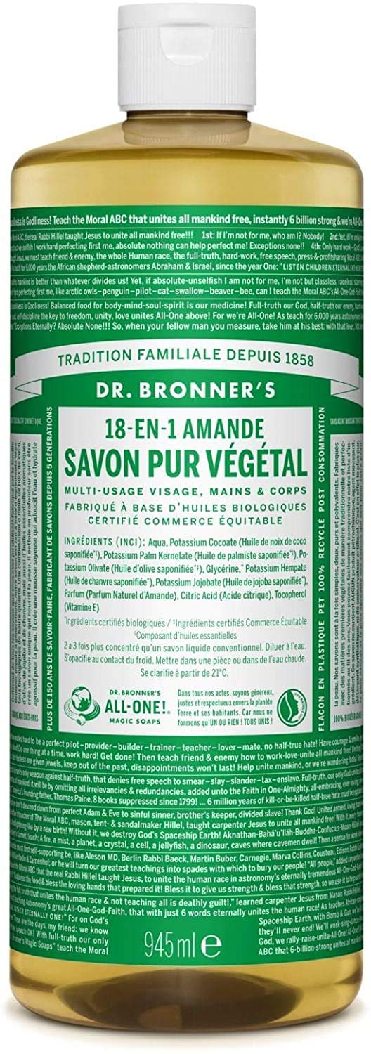 Dr. Bronner's Organic Liquid Soap 945 ml, Almond