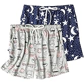 ENJOYNIGHT Women Pajama Shorts Cotton Lounge Bottoms Sleep Shorts with Drawstring & Pockets