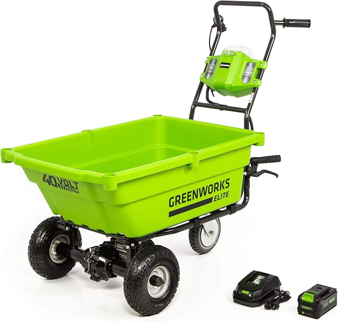 Greenworks LC220 40V Cordless Lawn Cart, 3AH Battery and
